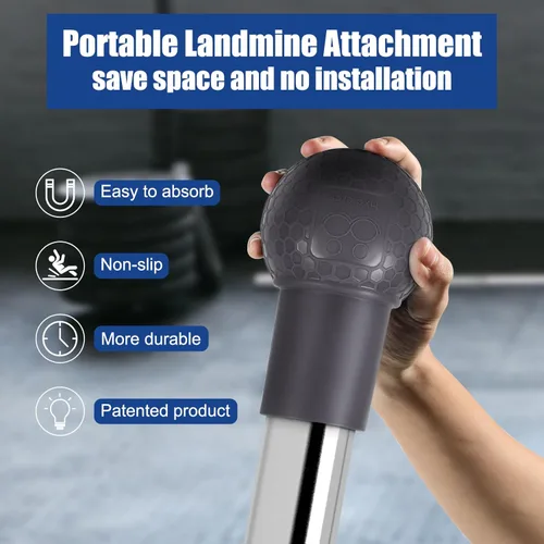 Miniatura 3 de HXD-ERGO Accesorio Landmine para Barra, Accesorio de Remo con Barra en T Compatible con Barras Olímpicas de 2 Pulgadas, Accesorio Landmine para Gris