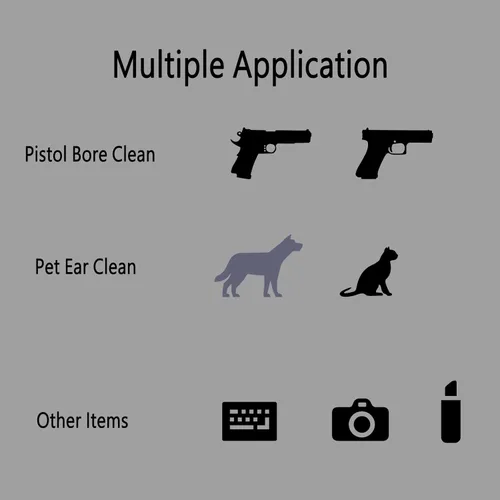 Miniatura 8 de Parches cuadrados de limpieza de pistolas de 2 x 2 pulgadas y hisopos de limpieza de bambú de 6 pulgadas de largo para kit de mantenimiento