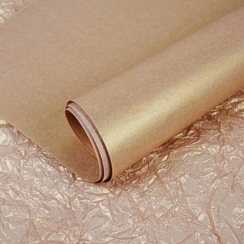 Miniatura 7 de Papel de seda metálico de oro rosa, 60 hojas de papel de seda de oro rosa brillante para bolsas de regalo, manualidades, envoltura de regalos