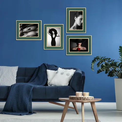 Miniatura 5 de XUANLUO Paquete de 4 marcos de fotos rústicos de granja con vetas de madera envejecida, para exhibir imágenes, mesa o decoración de pared