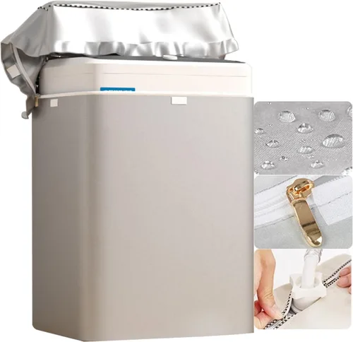 Miniatura 8 de Cubierta de carga superior para lavadora, cubierta impermeable para secadora con cremallera, a prueba de polvo, al aire libre, funda protectora