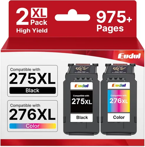 PG-275XL CL-276XL - Repuesto para cartuchos de tinta Canon 275 y 276, paquete combinado compatible con Pixma TS3522 TR4720 TS3722 TS3520 TR4720