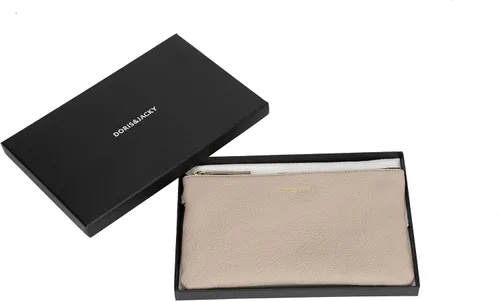 Miniatura 5 de Bolso pequeño de piel de cabra gris y marrón con asa superior de cuero