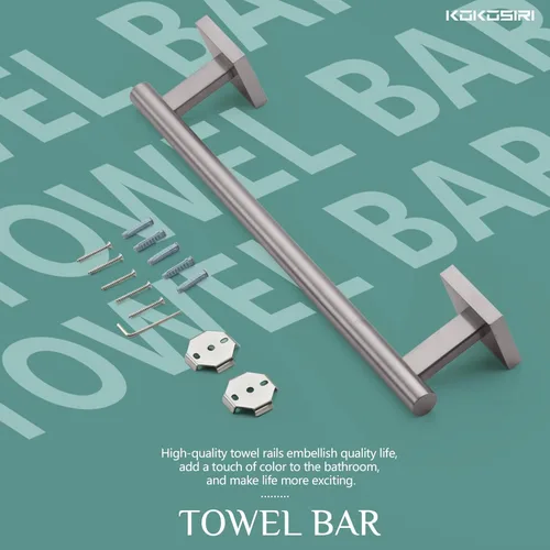 Miniatura 9 de KOKOSIRI Soporte para Toallas de 12 Pulgadas Barra para Toallas de Mano para Baño Cocina Inodoro Níquel Cepillado Acero Inoxidable B4005BR-L12