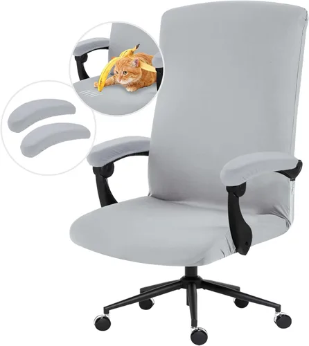 Miniatura 124 de Fundas elásticas para asiento de silla de oficina de escritorio - Funda universal de spandex para silla de computadora - Fundas removibles lavables