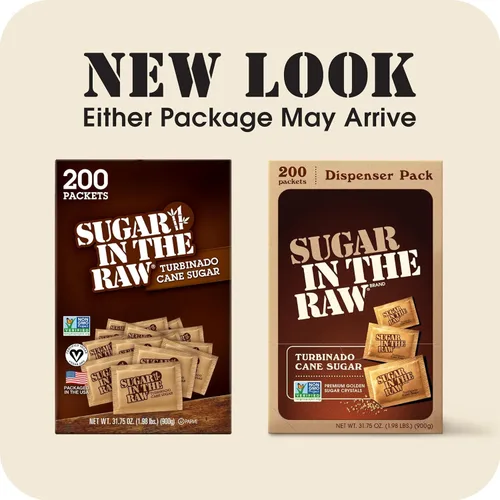 Miniatura 5 de SUGAR IN THE RAW, paquetes de azúcar de caña granulada, 200 unidades (paquete de 2)