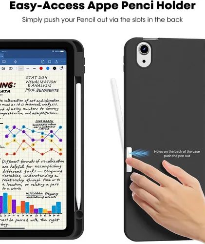 Miniatura 5 de Aoub Funda para iPad Air de 11 pulgadas M3/M2 (2025/2024), iPad Air de 5ª/4ª generación (2022/2020) de 10.9 pulgadas con soporte para lápiz, soporte