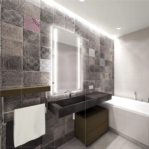 Miniatura 3 de Homewerks 100163 - Espejo de baño LED de 24 x 30 pulgadas, montaje en pared, sin marco, antiniebla, luz regulable, 800 lúmenes, blanco brillante