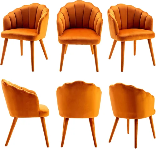 Miniatura 7 de chairus Juego de 2 sillas de comedor de terciopelo, modernas tapizadas de mediados de siglo, cómodos sillones decorativos para dormitorio, cocina