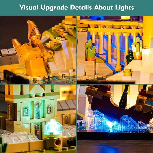Miniatura 6 de VONADO Luz compatible con Lego Hogwarts Castle and Grounds 76419, versión musical, juego de iluminación creativa, accesorios compatibles con Lego
