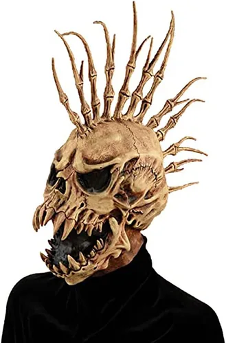 Miniatura 2 de Máscara de zombi aterrador muerto viviente, espeluznante, disfraz de Halloween, fiesta de látex, accesorios de terror, máscara de fantasma, zombi