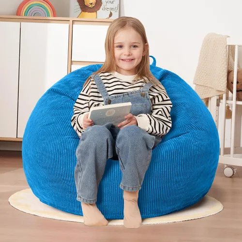 Miniatura 8 de HABUTWAY 2 puf de 2 pies, puf gigante para adolescentes y adultos, puf grandes con relleno de espuma viscoelástica, puf grandes con funda de pana