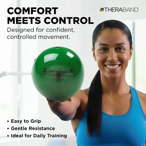 Miniatura 2 de THERABAND Peso Suave, 4.5" de Diámetro, Pelotas con Peso para Béisbol, Pelotas Pesadas para Sóftbol, Pelota de Mano Isotónica en Forma de Pelota