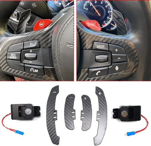 Miniatura 8 de Cubierta magnética de palanca de cambios para volante para BMW M2 M3 M4 G87 G20 G30 G80 G82 G01 G05 G07 F15 F80 F82 F87 F30 Z4 G29 F30 G22 X3 X5 X6