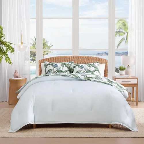 Miniatura 4 de Tommy Bahama - Juego de edredón tamaño Queen, ropa de cama costera de algodón suave con fundas de almohada, juego de cama floral tropical