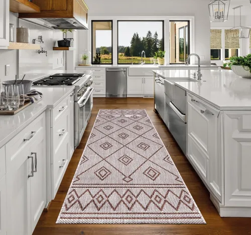 Miniatura 301 de Keen Home Design Alfombra de pasillo para exteriores, 26 x 119 pulgadas, lavable para interiores y exteriores, para patio, cocina, balcón, playa
