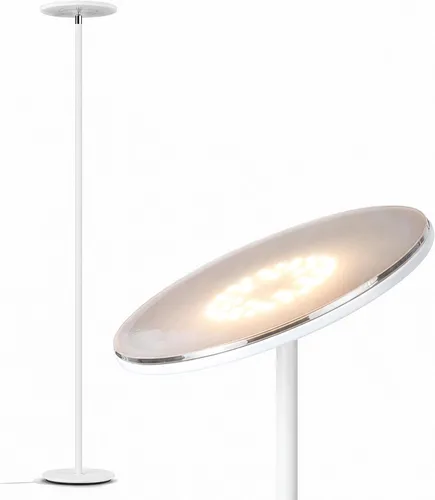 Miniatura 14 de Brightech Lámpara de pie Sky LED, lámpara de pie Torchiere súper brillante para decoración de sala de estar y oficina - lámpara de pie regulable