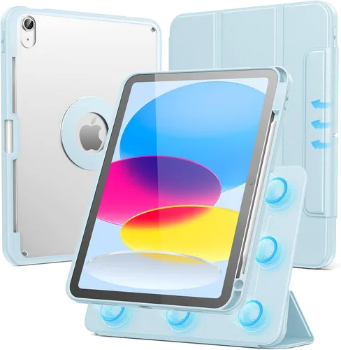 Miniatura 11 de SPARIN Funda para iPad mini 7 A17 Pro 2024/iPad Mini 6 2021 de 8.3 pulgadas, cubierta magnética desmontable, soporte vertical/horizontal con soporte