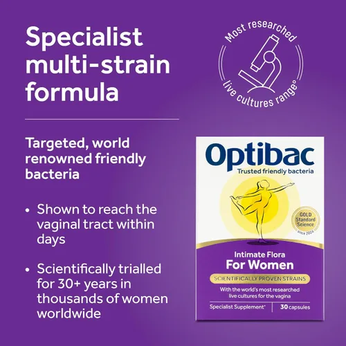 Miniatura 3 de For Women - Probiótico vegano para apoyar la flora de la vagina y la salud del tracto urinario, 2.5 mil millones de UFC - 30 cápsulas