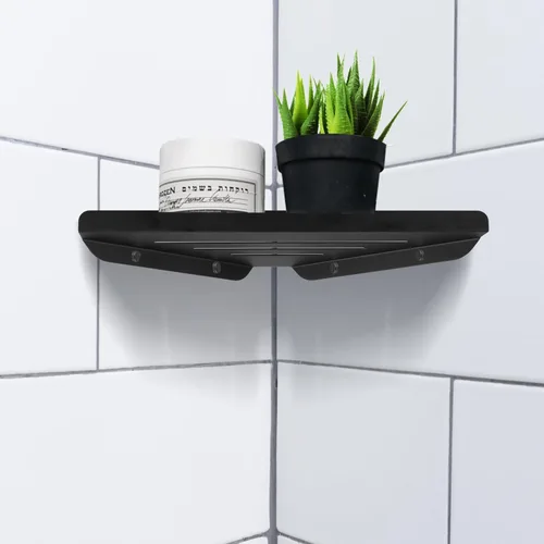 Miniatura 2 de 2 estantes esquineros de acero inoxidable 304 con tornillos, organizador de ducha triangular, soporte de jabón de montaje en pared para baño