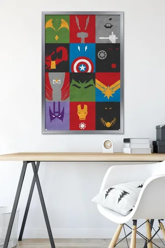 Miniatura 6 de Trends International Marvel Comics-Avengers-Minimalist Grid Mount Póster de pared