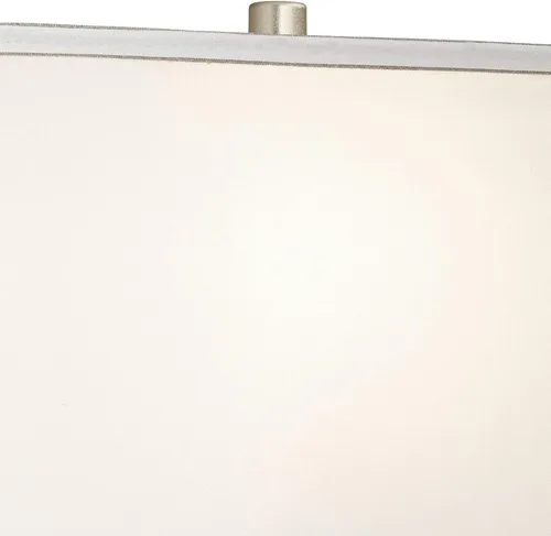 Miniatura 3 de 360 Lighting Evan - Juego de 2 lámparas de mesa modernas de 28 1/2 pulgadas de alto con puerto de carga USB, níquel cepillado, plateado, blanco