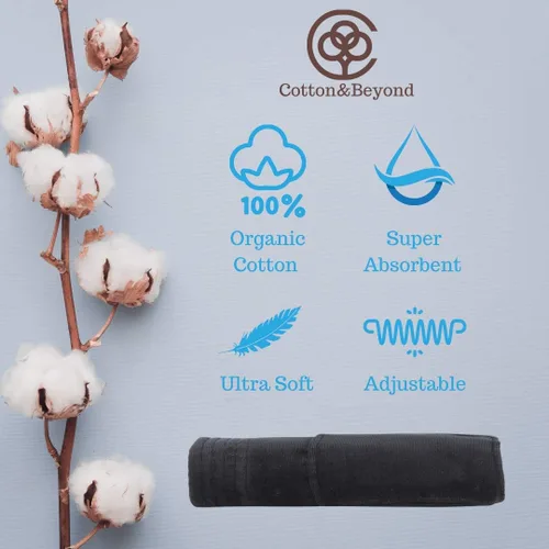 Miniatura 4 de C&B - Toalla envolvente para mujer, 100% algodón turco orgánico, ajustable, para spa, gimnasio, piscina con bolsillo (negro)