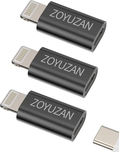 Miniatura 11 de zoyuzan Adaptador de cable de carga USB C macho a Lightning hembra, paquete de 3 unidades para iPhone compatible con Galaxy Note S10 S20 S21 S22 S23