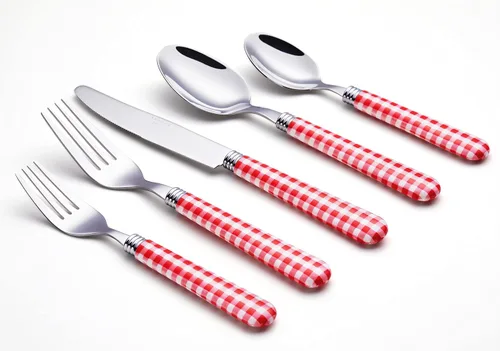 Miniatura 4 de ANNOVA Vajilla colorida de acero inoxidable para cocina, incluye cuchillos, tenedores, cucharas, tenedores de ensalada y cucharas de postre