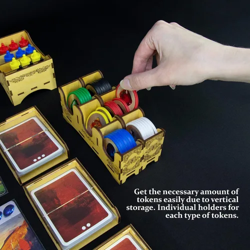 Miniatura 5 de SMONEX Organizador de juegos de mesa compatible con todos los juegos de mesa Splendor Expansion – Inserto organizador adecuado para esplendor hecho