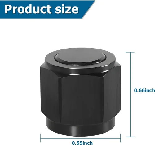 Miniatura 2 de Tapón de bloqueo de ajuste de bengala hembra de 4AN, adaptador de puerto de tuerca hexagonal giratoria de aluminio de 2 piezas, accesorios