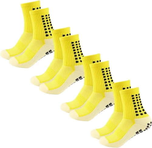 Calcetines de fútbol para hombre, antideslizantes, almohadillas antideslizantes para fútbol, baloncesto, deportes, 4 pares