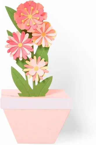 Miniatura 5 de Sizzix Thinlits Juego de troqueles de peonía, 13 unidades, multicolor