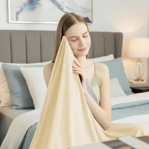 Miniatura 7 de HYLEORY - Mantas refrescantes para personas que duermen con calor, manta fresca de verano para mantener el cuerpo fresco para sudores nocturnos