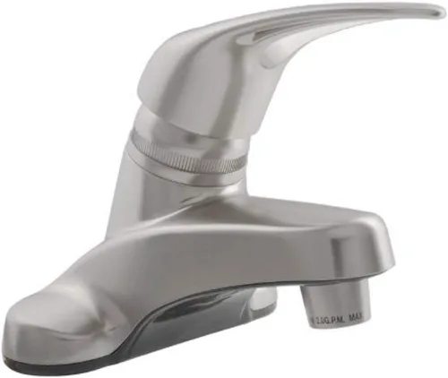 Grifo de lavabo RV de una palanca Dura Faucet: grifo para baño RV para casas rodantes modernas de distintos tipos, Níquel satín cepillado (Brushed