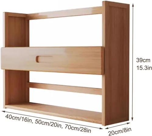 Miniatura 2 de JHDXL Organizador de escritorio para la parte superior del escritorio, gabinete de escritorio con deflector, estante de almacenamiento de escritorio