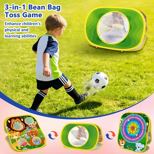 Miniatura 3 de Juego de lanzamiento de bolsas de frijoles de animales, juego de lanzamiento al aire libre, suministros de fiesta familiar para niños, regalo
