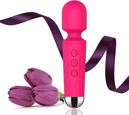 Miniatura 9 de AEVEONE Masajeador personal, función de varita de mano, silencioso e impermeable, 20 velocidades, 8 patrones de vibración inalámbrica para cuello