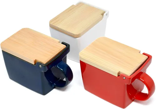 Miniatura 9 de Zero Japan Bee House - Caja de sal premium con tapa de Hinoki - Recipiente para sal marina y especias - Elegante contenedor para encimera de cocina