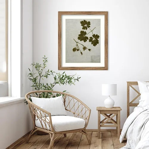 Miniatura 5 de Amanti Art Vision Studio - Lienzo decorativo para pared, 36 x 30 pulgadas, hojas prensadas en lino I por Vision Studio, arte de pared de naturaleza
