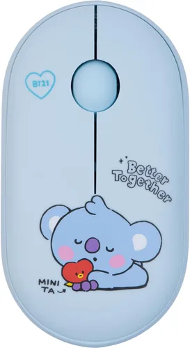Hamee BT21 My Little Buddy Series Mouse [Ratón de computadora inalámbrico lindo] [Ratón nano silencioso para oficina de cumpleaños] [BT21 Mouse] Koya