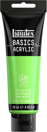 Miniatura 22 de Liquitex BASICS Pintura Acrílica, Botella de 400ml (13.5 oz), Blanco Titanio Titanio Blanco