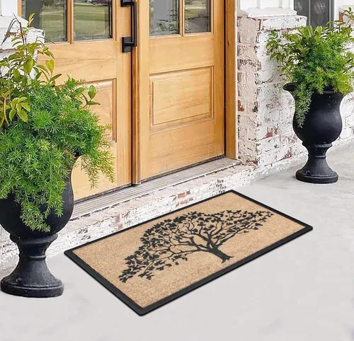 Miniatura 157 de A1HC Tapete para Puerta de Fibra de Coco Natural y Caucho, 30"x48" – Grueso, Duradero, Resistente, Anti-Desprendimiento, Resistente a