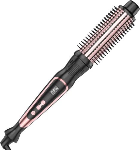 Miniatura 9 de Cepillo térmico de 0.5 pulgadas, rizador voluminizador, cepillo redondo calentado de 1/2 pulgada, turmalina de cerámica calentada, rizador Blanco