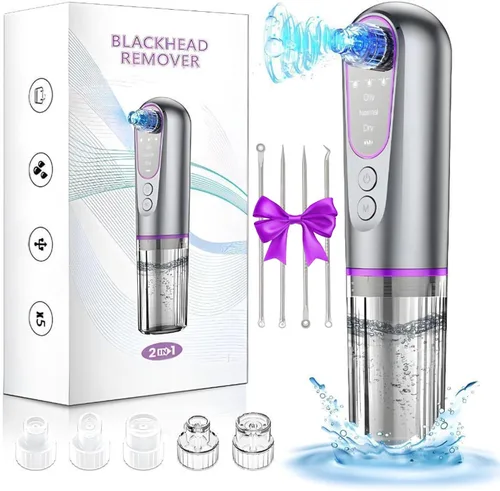 Miniatura 9 de Removedor de puntos negros, aspirador de poros de succión hidráulica, limpiador de poros hidratante, extractor de espinillas con cable de carga USB