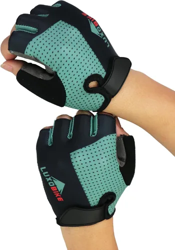 Miniatura 3 de Guantes de ciclismo, guantes de bicicleta de montaña, guantes de bicicleta Antideslizante, absorción de golpes, acolchado, transpirable, medio dedo