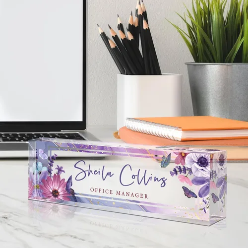 Miniatura 3 de Placa de nombre personalizada para escritorio, regalos de agradecimiento para empleados, placa de nombre de escritorio de acrílico personalizada