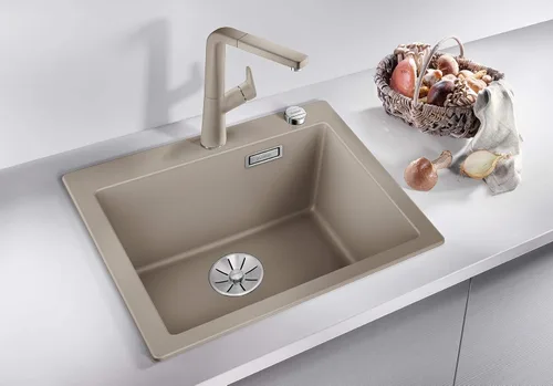 Miniatura 2 de Blanco 523684 PLEON 5 Silgranit PuraDur con Residuos Pop-Up, Nuez moscada