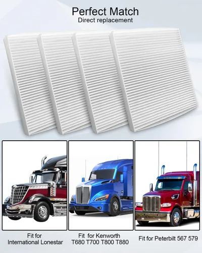 Miniatura 6 de PA30093 Filtro de aire de cabina apto para Kenworth T680 T800 T880 Peterbilt 567 579 International Reemplazar X19987001 AF55839 P640110 CAF1815P