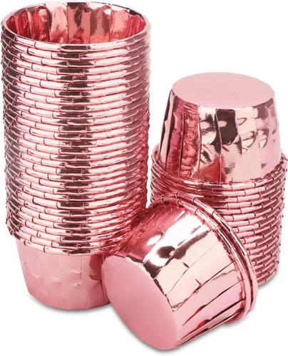 Miniatura 20 de EUSOAR Vasos para hornear, 50 forros para cupcakes de 3.5 onzas, forros para magdalenas de Navidad, envoltorios de cupcakes, papel para magdalenas